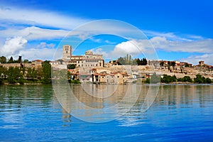 Zamora skyline by Duero river of Spain photo