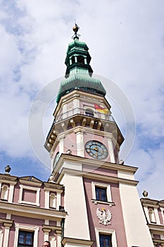 Zamosc Poland, July 2019, old town architecture