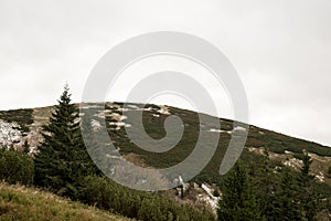 Zamostska hola hill in autumn Nizke Tatry mountains in Slovakia