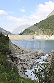 Zamser Bach feeds Schlegeis Reservoir, Austria