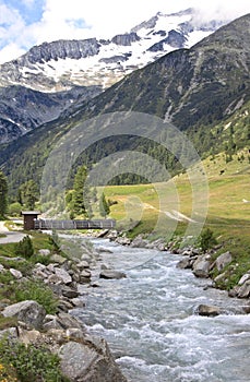 Zamser Stream in Tyroler Ziller Valley, Austria