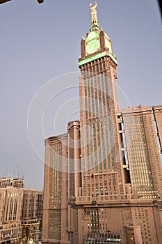 Zamzam Tower in nearly Maghrib time