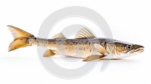 Zander: A Fish On A White Background