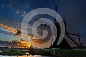 Zandwijkse Molen at Sunset