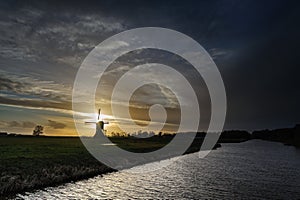 Zandwijkse Molen at Sunset