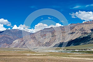 Beautiful scenic view from Between Karsha and Padum in Zanskar, Ladakh, Jammu and Kashmir, India photo