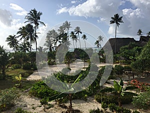 Zanzibar beach resort paradise island garden and ocean view