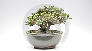 Zanzibar Gem plant planted in a pot, Modern ornamental plants used for decoration,  on white