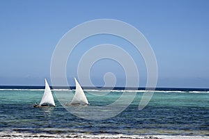 Zanzibar sail boats