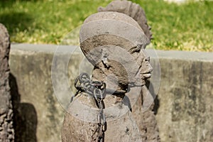 Zanzibar, Stone town. Monument haggard servants.