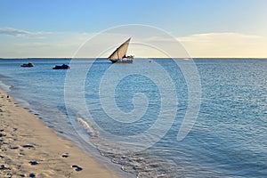 Zanzibar, Tanzania, Africa. Kendwa beach