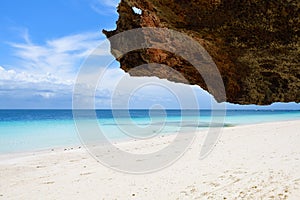 Zanzibar, Tanzania, Africa. Rocks on the beach