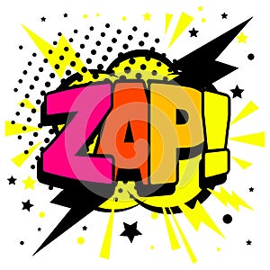 Zap Comic Rainbow Text