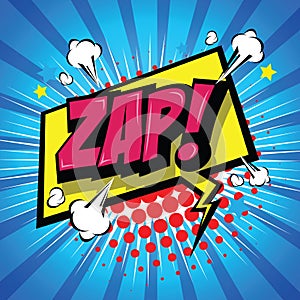 Zap! Comic Speech Bubble. Vector Eps 10.