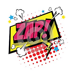 Zap! Comic Speech Bubble. Vector Eps 10.