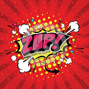 Zap! Comic Speech Bubble. Vector Eps 10