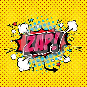 Zap! Comic Speech Bubble. Vector Eps 10