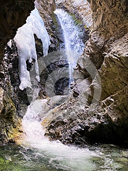 Zapata Falls in the Columbine Rocky Mountains