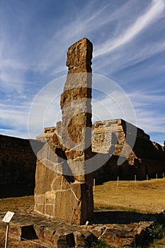 Zapotec Relic with a Wispy Sky photo