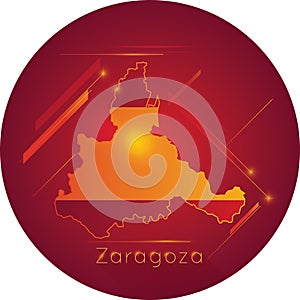 Zaragoza map. Vector illustration decorative design