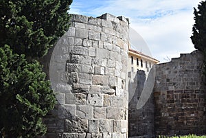 Zaragoza Roman stone walls first century