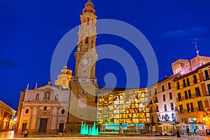 Zaragoza, Spain, May 29, 2022: Sunrise view of catedral del salv