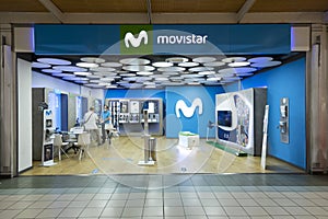 Movistar small store in Alcampo supermarket, Zaragoza