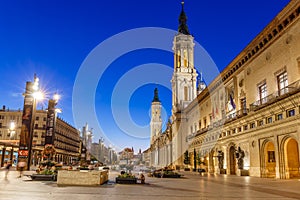 Zaragoza in summer, Spain, Aragon