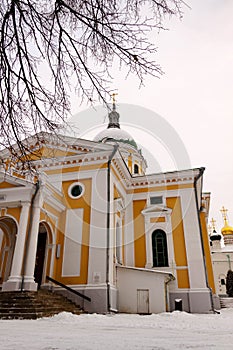 Zaraysk Kremlin St. John The Baptist Cathedral at winter day. Russia, Moscow region