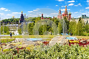 Zaryadye Park overlooking the Moscow Kremlin