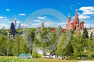 Zaryadye Park overlooking the Moscow Kremlin