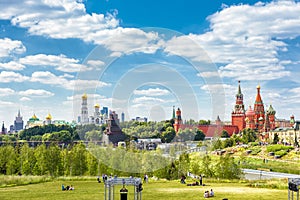 Zaryadye Park overlooking the Moscow Kremlin