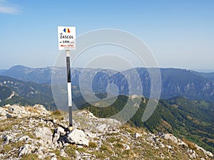 Zascol peak in the Cernei Mountains, Banat, Romania.