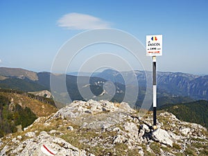 Zascol peak in the Cernei Mountains, Banat, Romania.