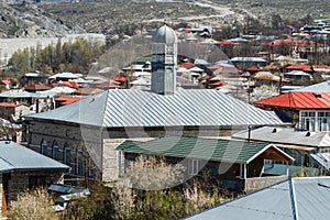 Zavaro mosque, dating from 1805, in Lahic village of Azerbaijan