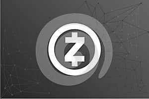 Zcash ZEC black and white network illustration photo