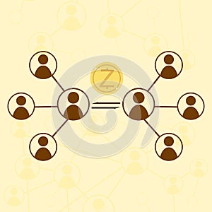 Zcash cryptocurrency concept