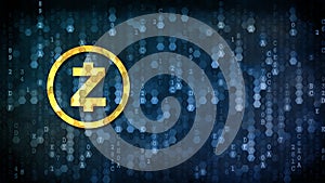 Zcash - Logol on Digital Background.