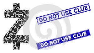 Zcash Mosaic and Distress Rectangle Do Not Use Clue Stamps