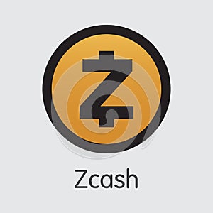 Zcash - Vector Icon of Virtual Currency.