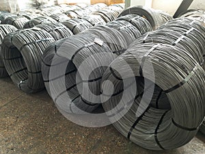 ZCoil of wire. Wire reel. knitting wire. Steel wire. Wire production. Wire manufacturing. procedure wire drawing.