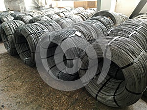 ZCoil of wire. Wire reel. knitting wire. Steel wire. Wire production. Wire manufacturing. procedure wire drawing.