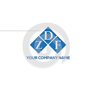 ZDF letter logo design on BLACK background. ZDF creative initials letter logo concept. ZDF letter design