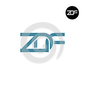 ZDF Logo Letter Monogram Design