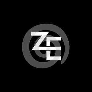 ZE or EZ abstract letter design with different colour and illustration. Awesome logo design.