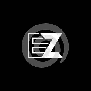 ZE or EZ abstract letter design with different colour and illustration. Awesome logo design.