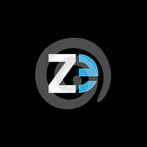 ZE or EZ abstract letter design with different colour and illustration. Awesome logo design.