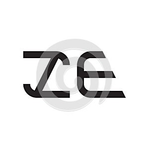 ze initial letter vector logo icon