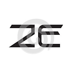 ze initial letter vector logo icon