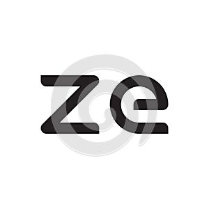 ze initial letter vector logo icon